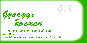gyorgyi rosman business card